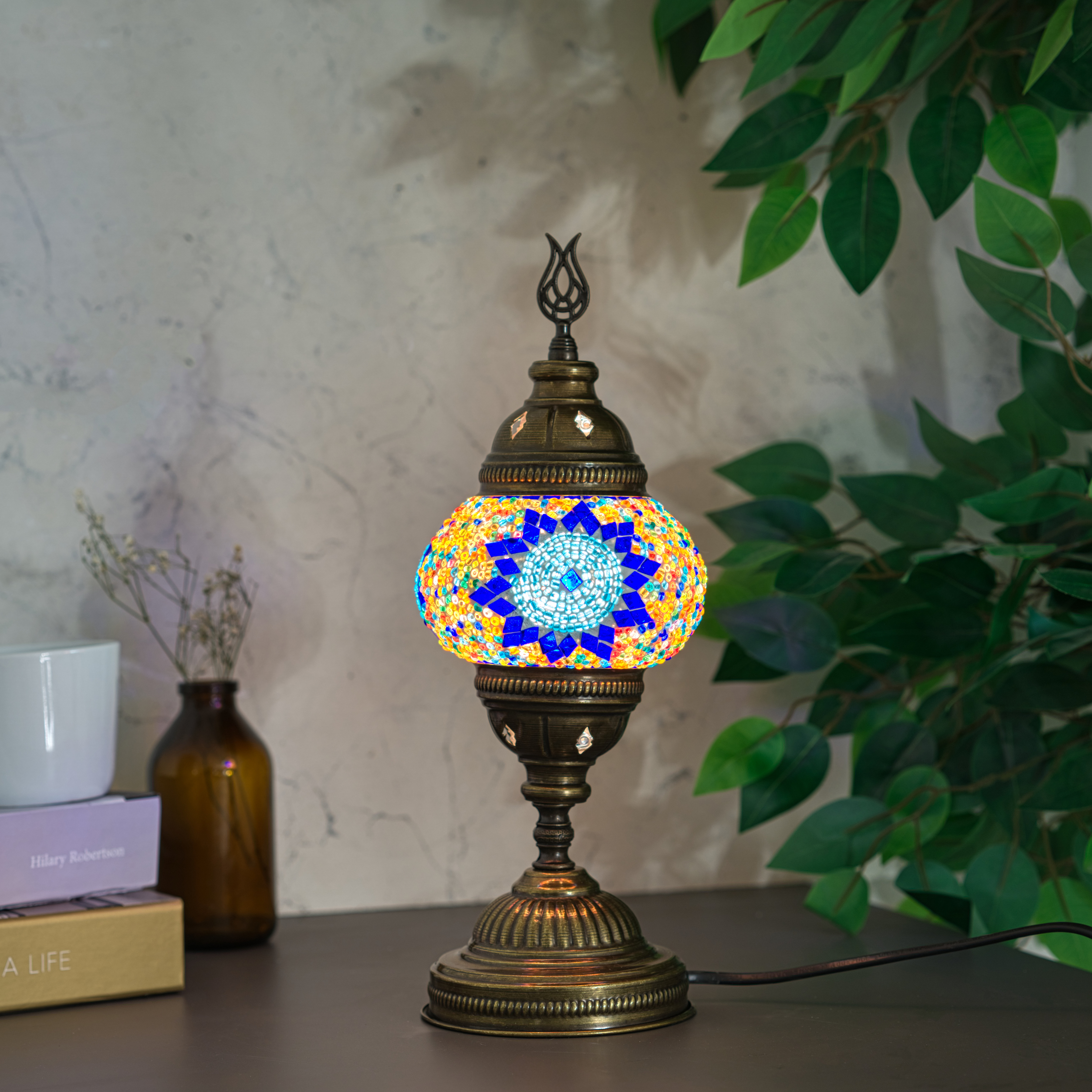 Moroccan stained glass lamps on sale